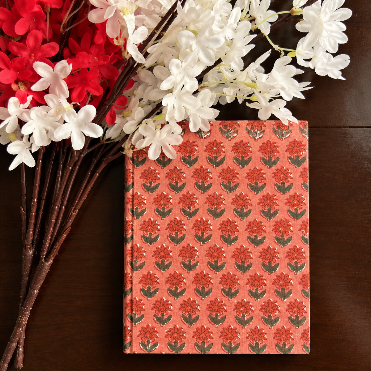 Gulab Garden — Hand Block Print Diary