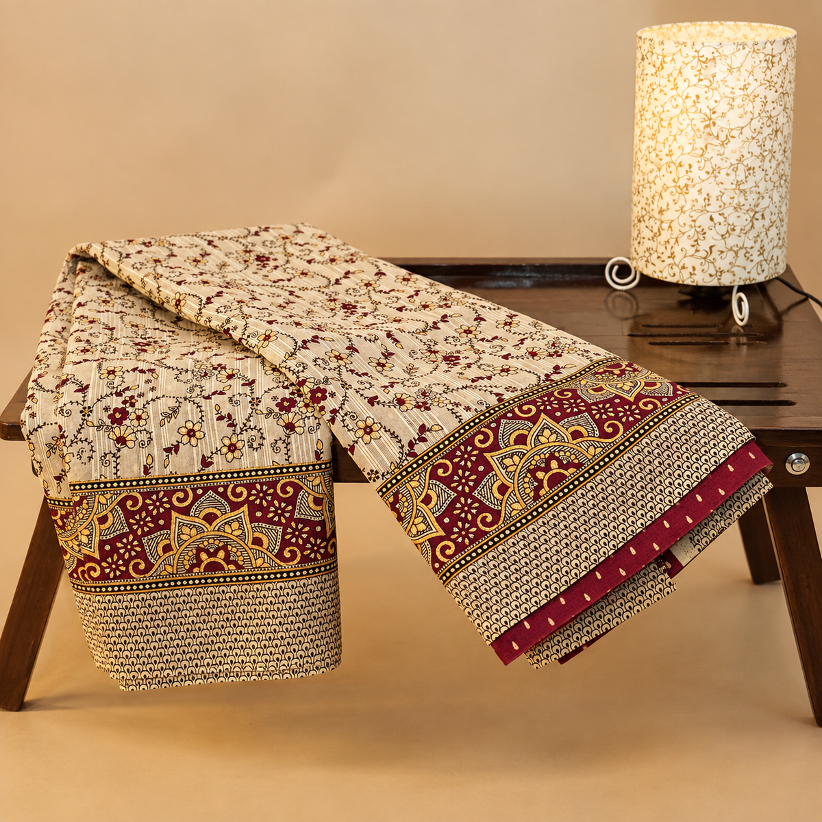 Parampara – Handblock Printed Khadi Cotton Saree