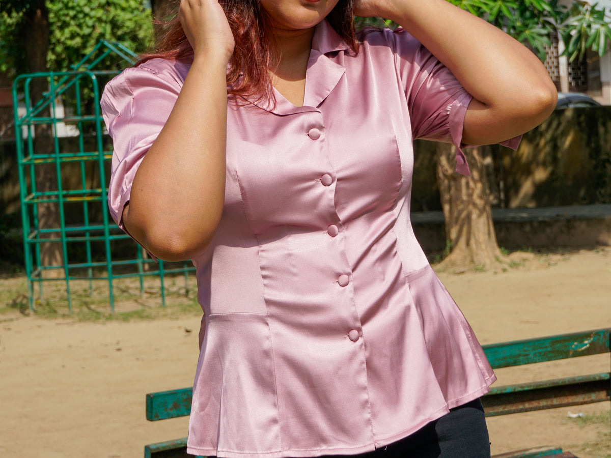 Rosie Top | Collared Shirt-style Flared