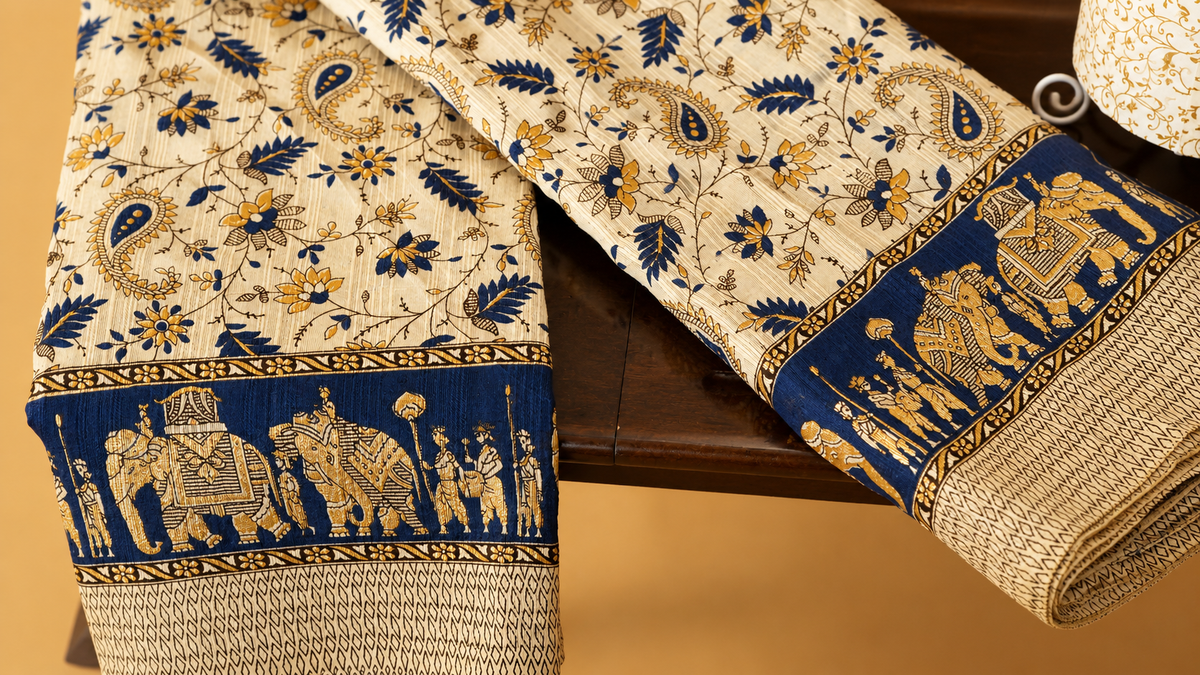Parampara – Handblock Printed Khadi Cotton Saree
