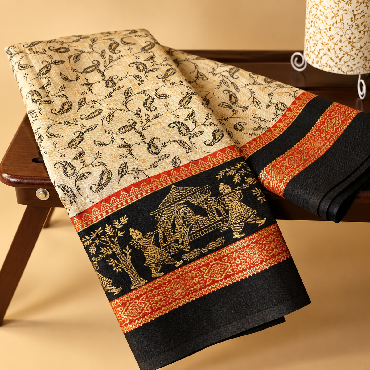 Parampara – Handblock Printed Khadi Cotton Saree