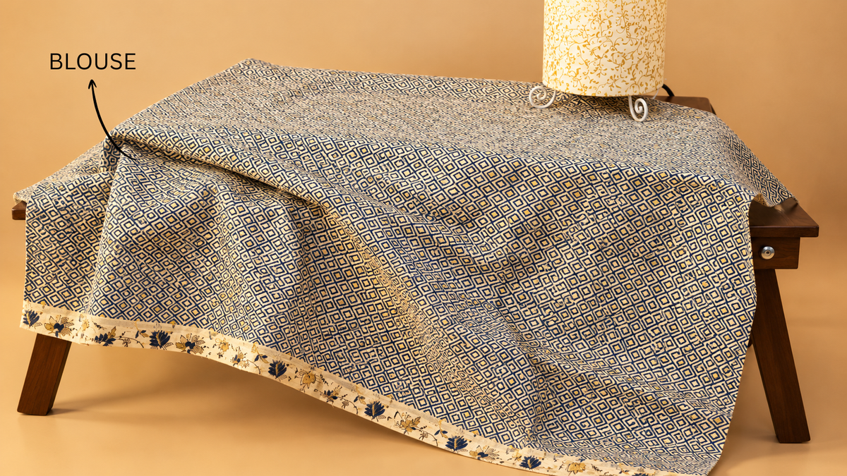 Parampara – Handblock Printed Khadi Cotton Saree