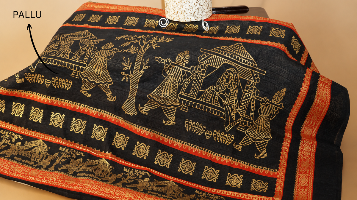 Parampara – Handblock Printed Khadi Cotton Saree