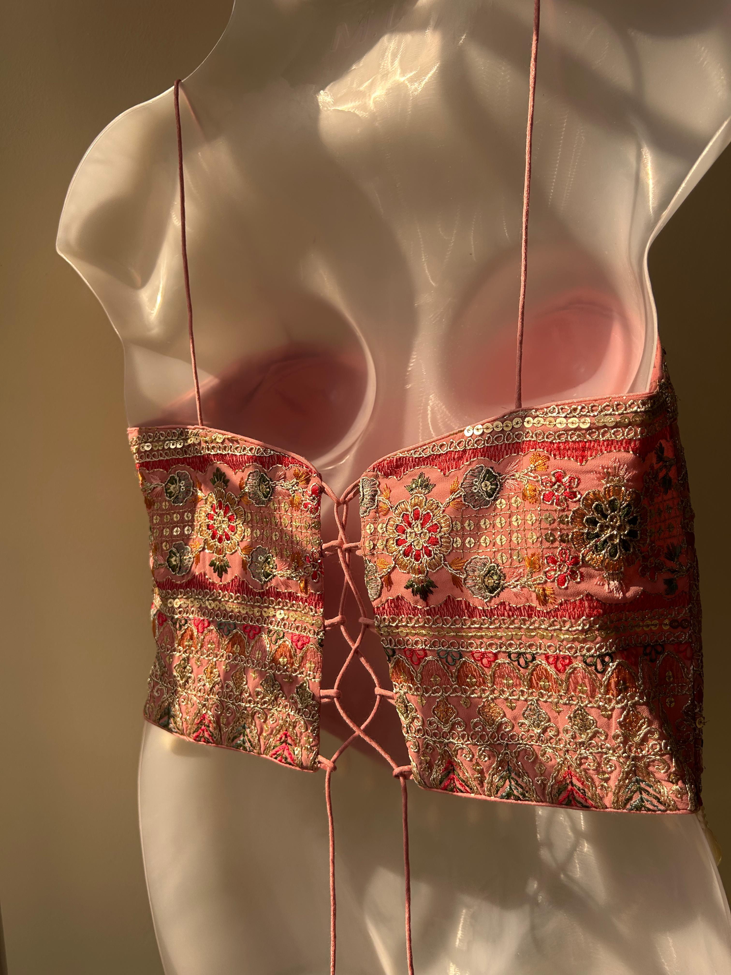 Blush Noor Embroidered Corset Top