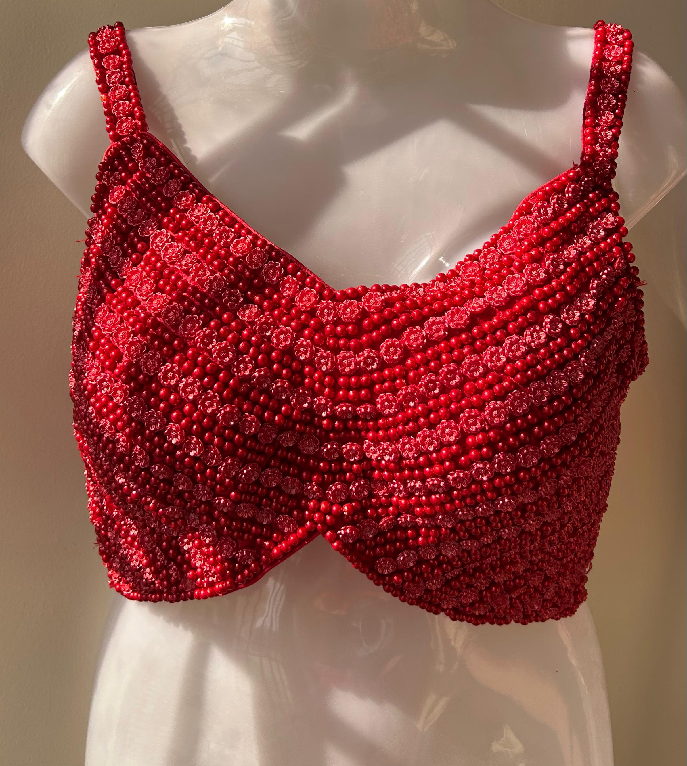 Scarlet Rosé Beaded blouse