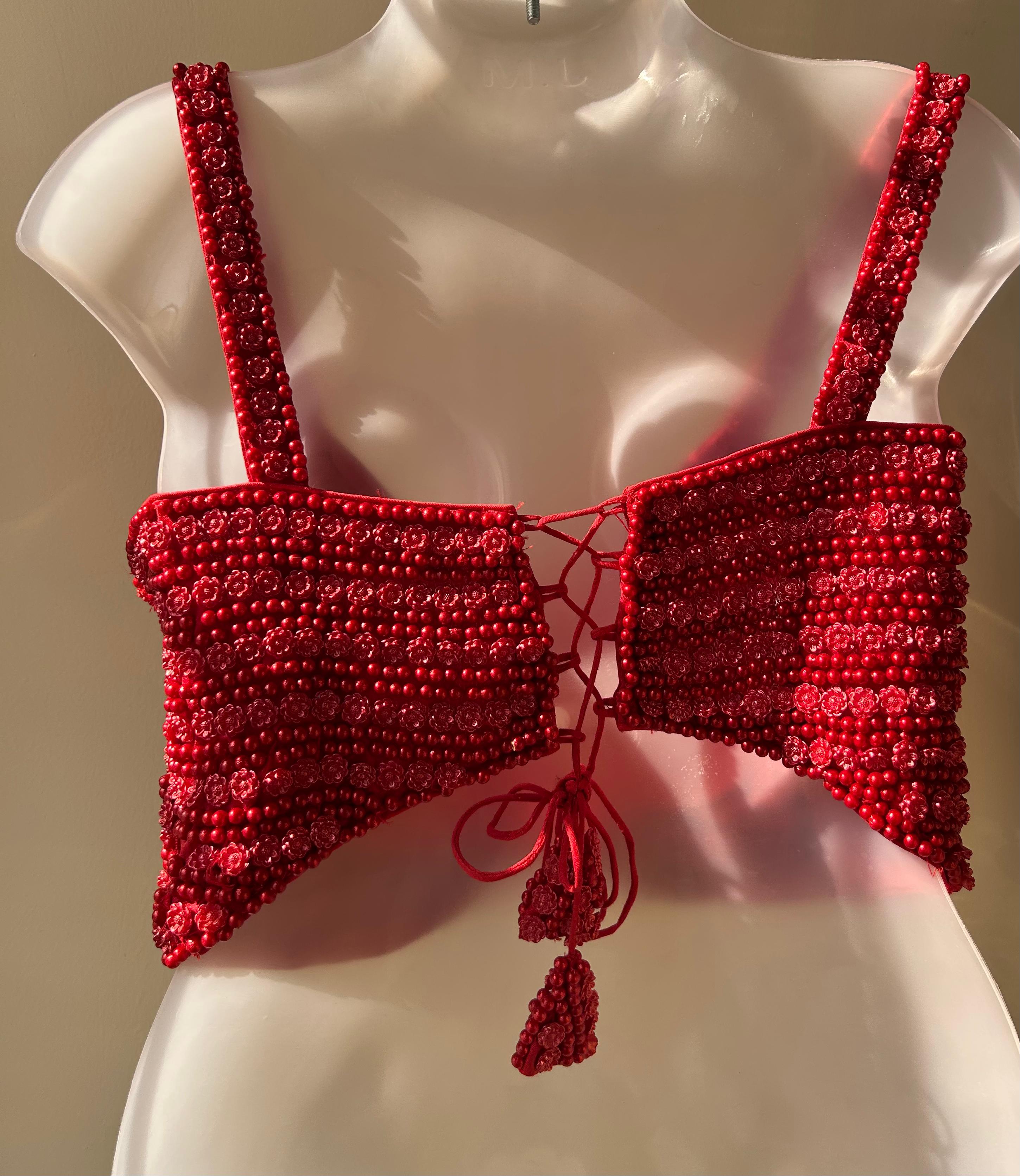 Scarlet Rosé Beaded blouse